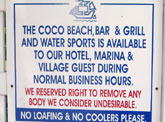 sign at the beach