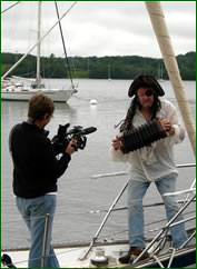Amy filming Corning